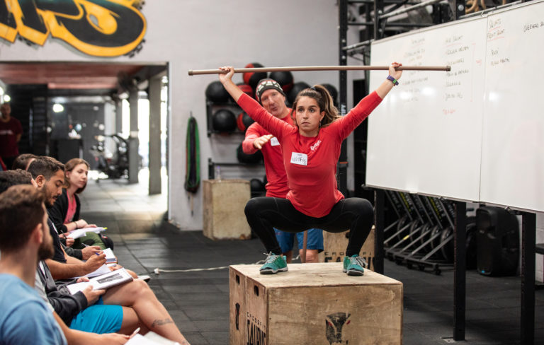 athlete doing an overhead squat